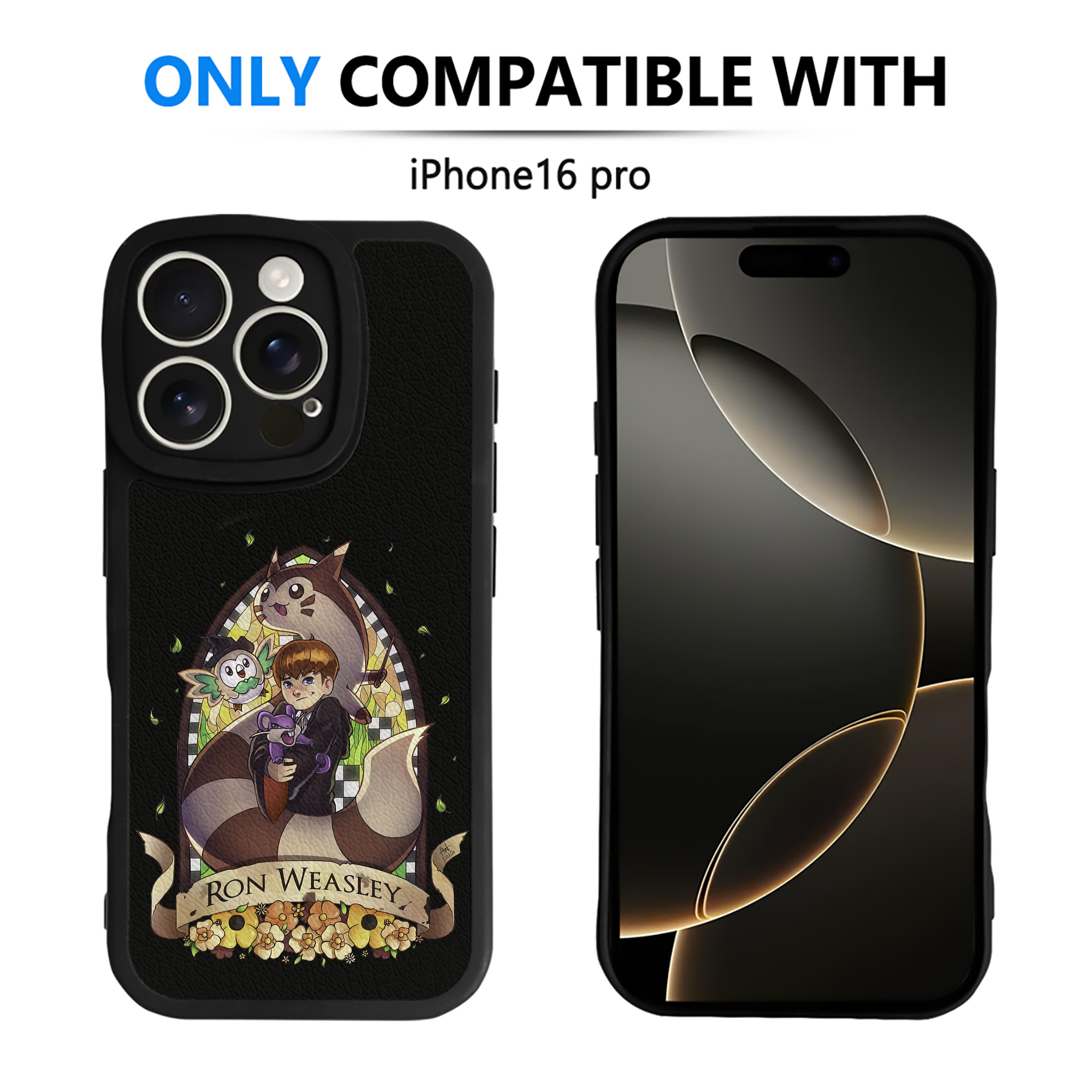 （画像用） Harry Potter ハリー・ポッターシリーズ 【iPhone 16シリーズ対応】シリコンスマホケース（レザー調） 材質：シリコン